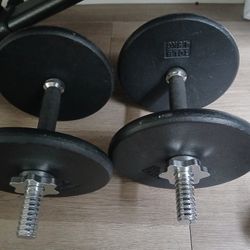 25 Lb Dumbells Adjustable $30firm 