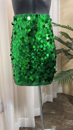 Green Sequin Skirt