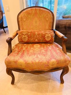PAIR OF BERNHARDT French-Style Upholstered CHAIRS – Elegant & Classic