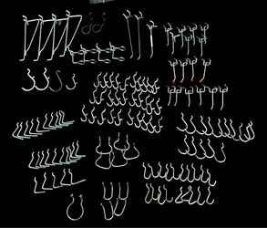 120+ Lot of Peg board hooks