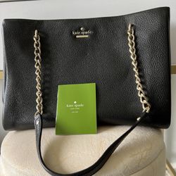 Kate Spade Black Pebbled Leather Shoulder Bag – Like New