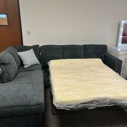 L Shaped Sectional Sleeper Queen Size Bed By ASHLEY 