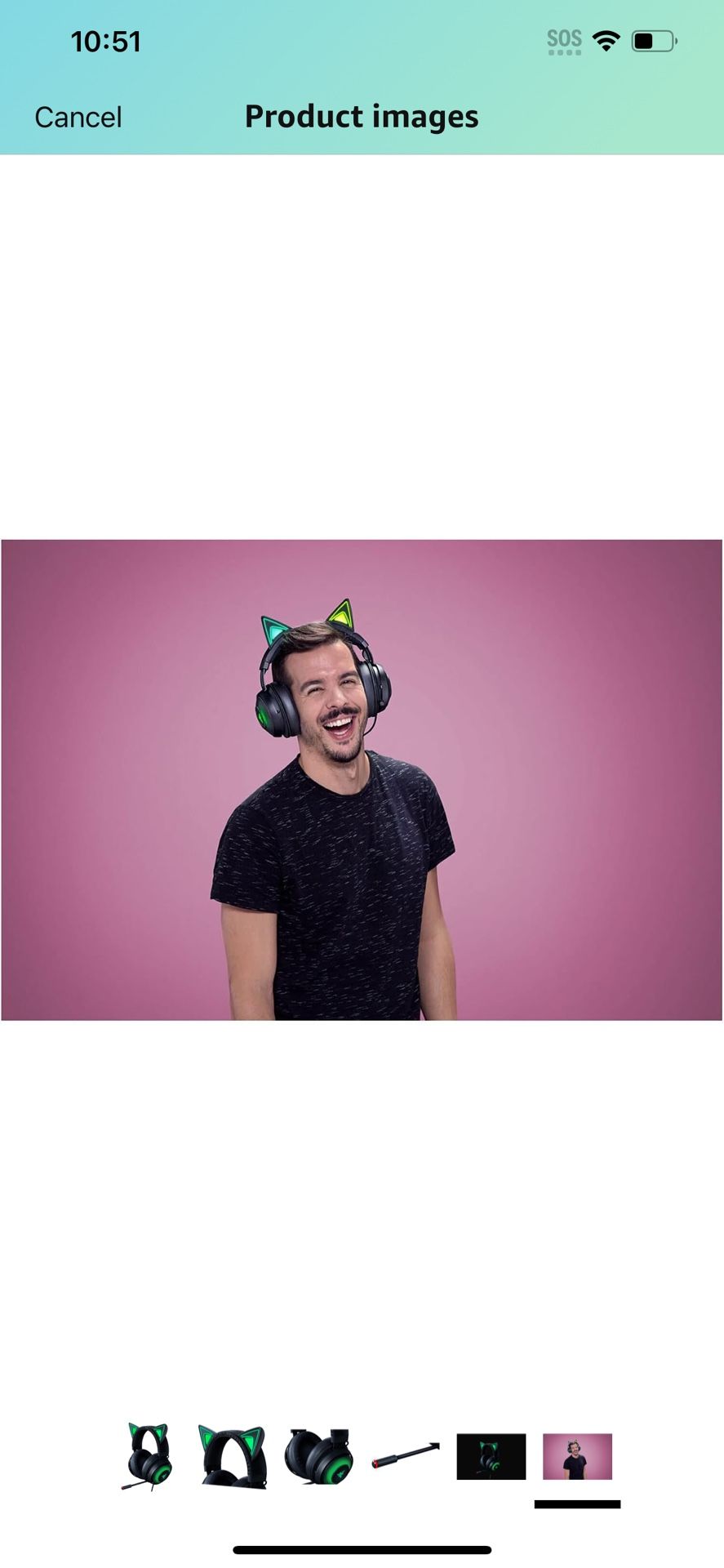 Razer Kraken Kitty RGB USB Gaming Headset: THX 7.1 Spatial Surround Sound Chroma RGB Lighting Retractable Active Noise Cancelling Mic Lightweigh