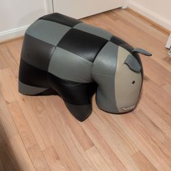 Heavy, Vynal Bull Ottoman 