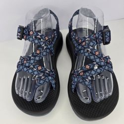 Chaco ZX2 Classic Wink Blue Athletic Toe Loop Sandals Womens Sz 8 Blue & Orange