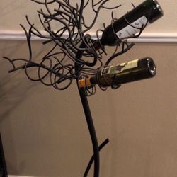 Wrought Iron Wine Tree - 6 Bottle Wine Rack. 60” Tall. One Of A Kind . Not lightweight 