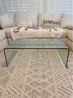 Glass coffee table
