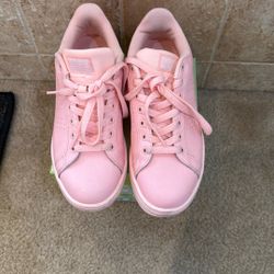 Adidas Women's Cloudfoam Advantage Clean AW3977 Coral Pink Sneaker Shoes Size 7.5