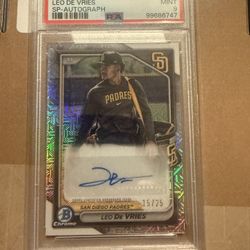 2024 Bowman Chrome SP LEO DE VRIES 15/25 Autograph 🔥