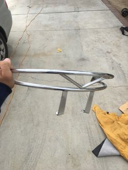 Harley Davidson chrome rail.