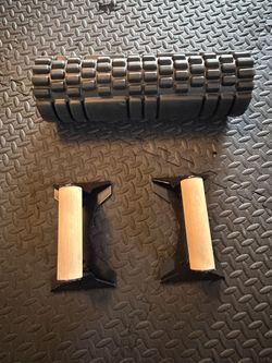 Premium Push Up & Dip Wooden Parallettes + Foam Roller Combo