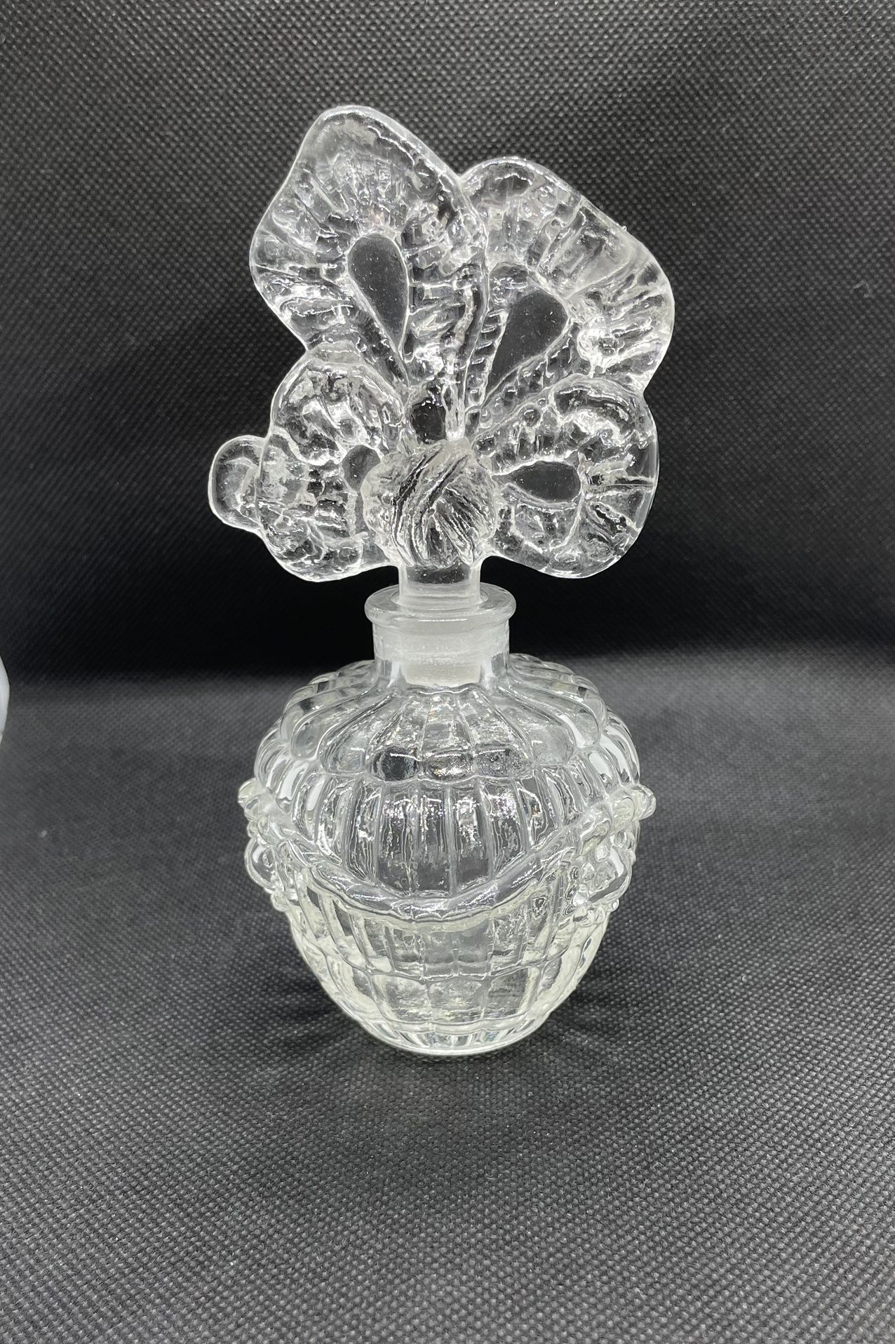 Beautiful Antique Pressed Glass Perfume Bottle