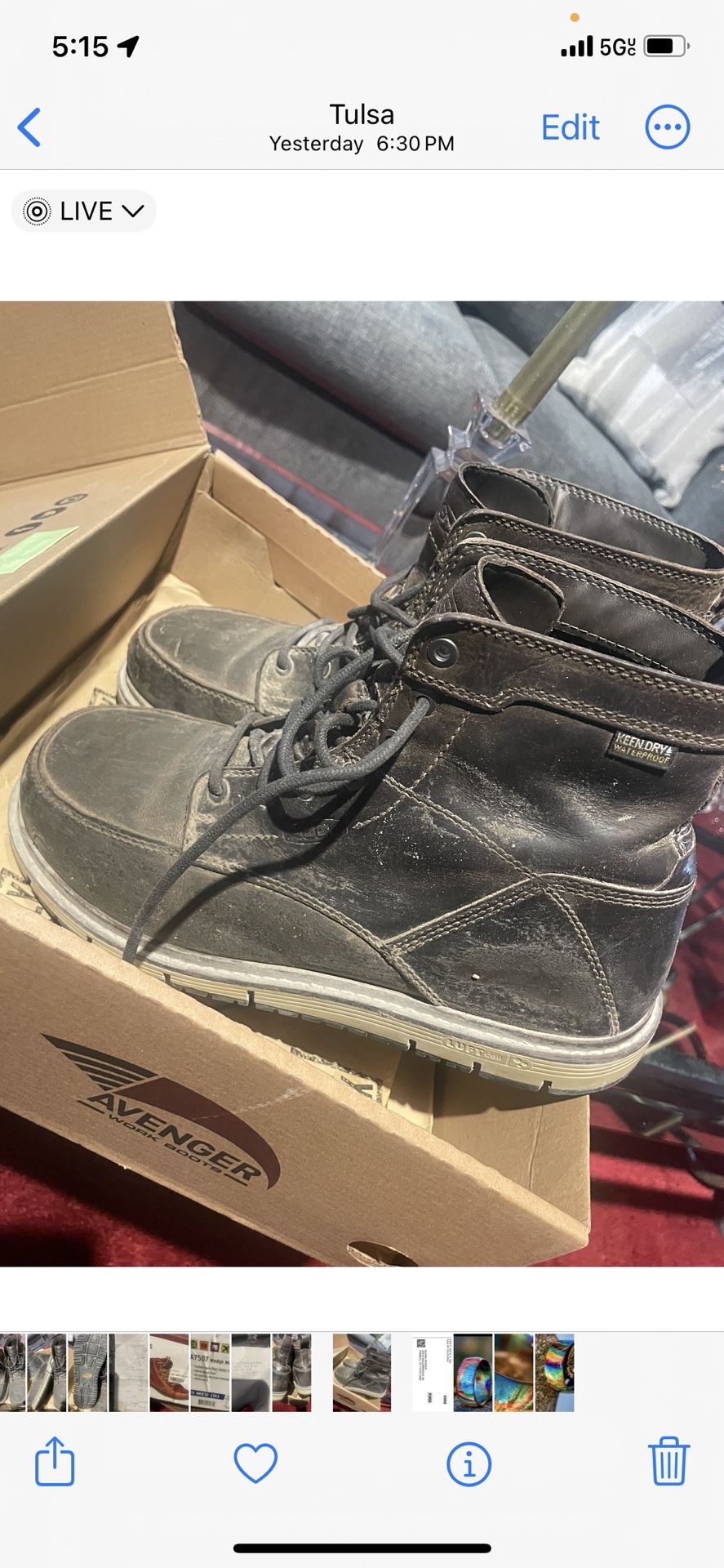 Mens Leather Steel Toed Work Boots-11
