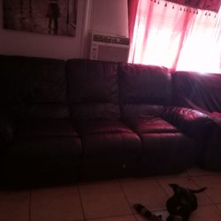 Black Recliner Couch Leather