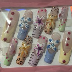 XXL TTropical Animal Print Press On Nails