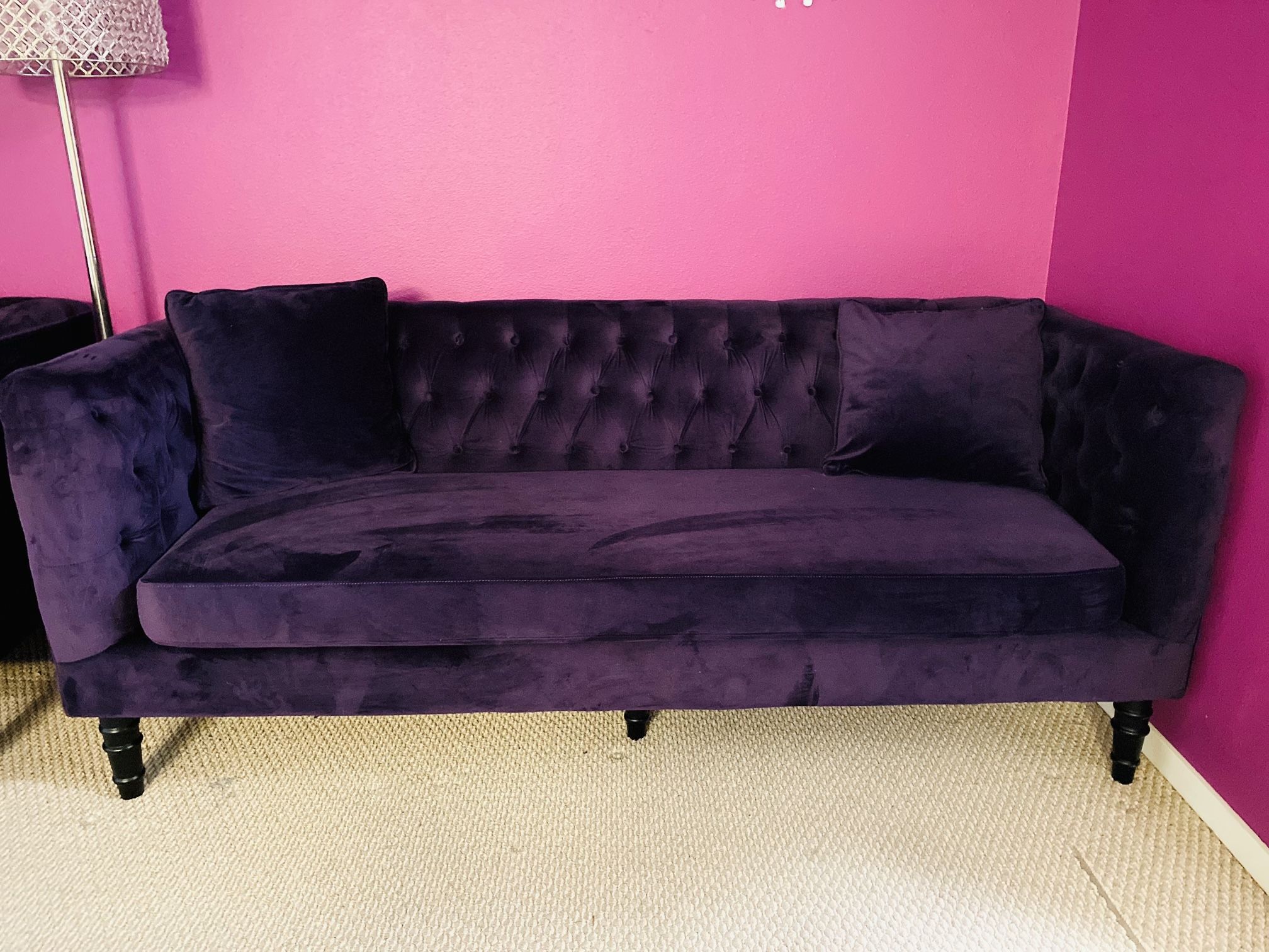 Purple Velvet Fancy Couch And Loveseat for Sale in Vancouver, WA OfferUp