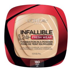 L'Oreal Paris Makeup Infallible Fresh Wear Foundation in a Powder, Up to 24H Wear, Waterproof, Linen