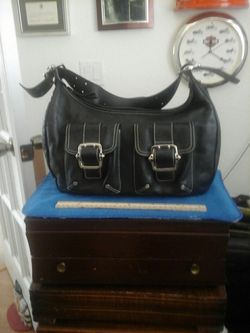 LONGCHAMP Black Leather Shoulder Bag, excellent condition