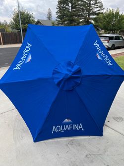 Aquafina Branded Blue Patio Umbrella