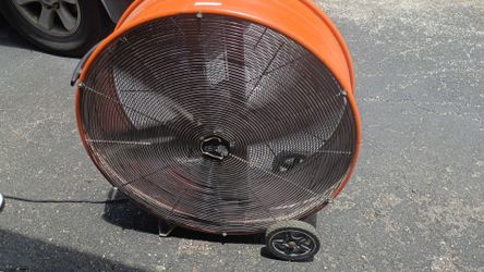 Shop Commercial Electric
30 in. 2-Speed Heavy Duty Drum Fan in Orange with Wheels