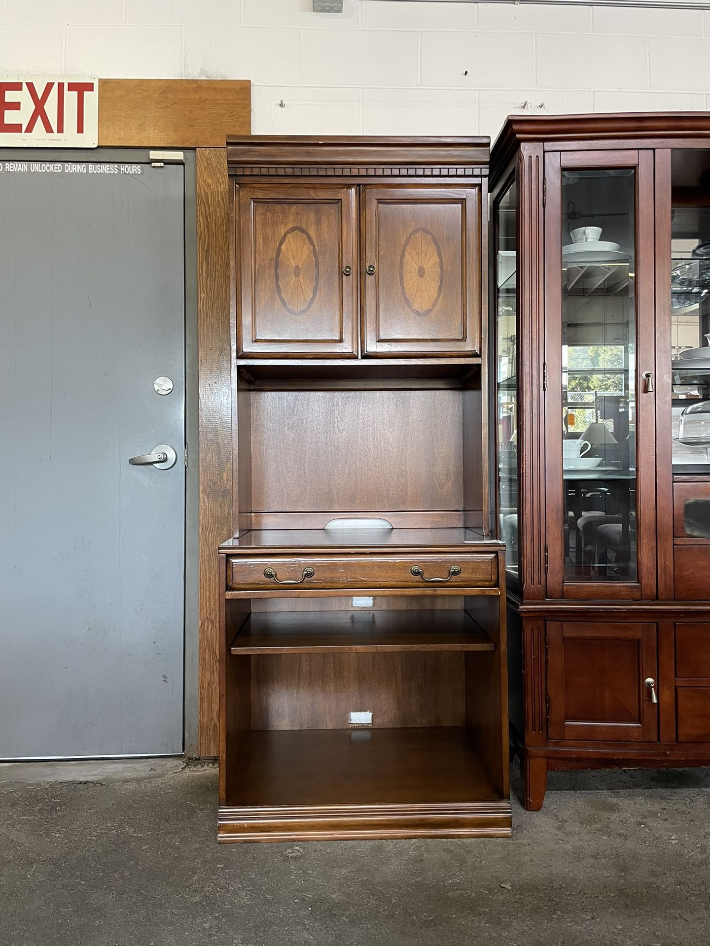 Vintage Hutch with Decorative Inlay