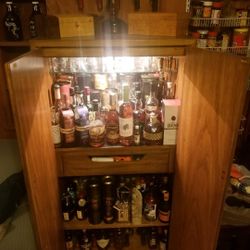 Bar Cabinet - Real Wood, Beautiful 