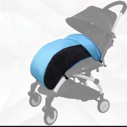 Baby Stroller Cover Foot Muff Universal Weather with Hook Loop Waterproof Windproof Outdoor Tool Blue+black