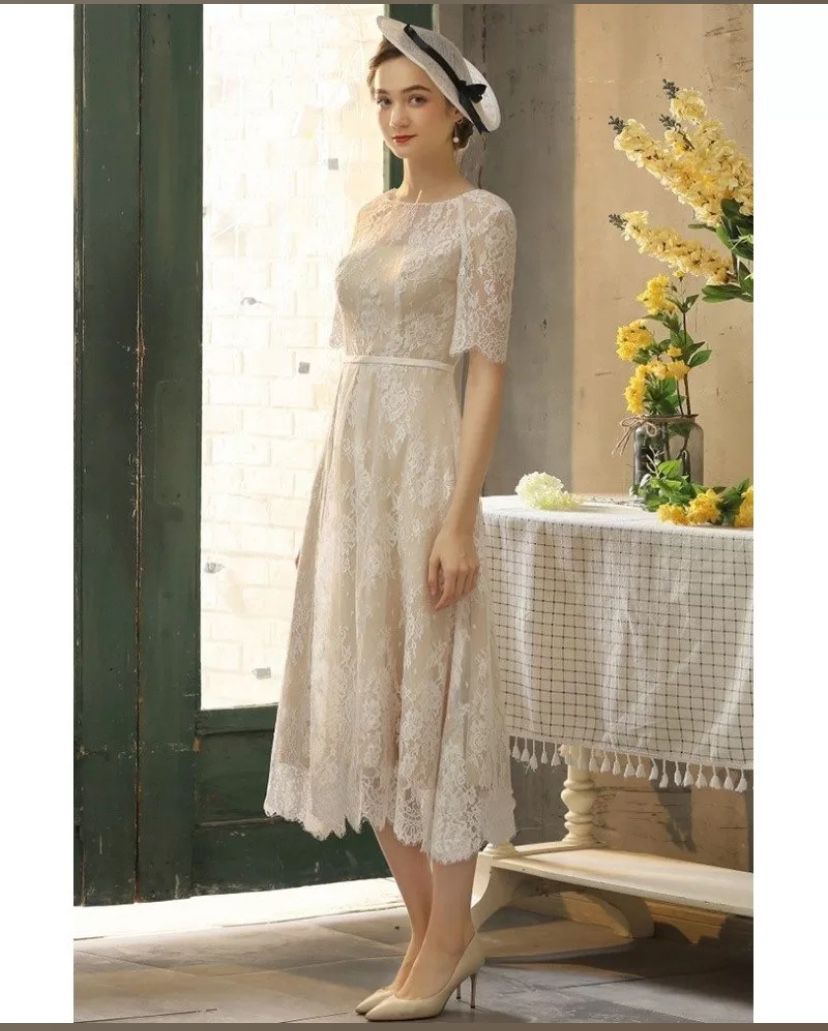 Vintage Wedding Dress Tea Length (NEW - Never Worn)