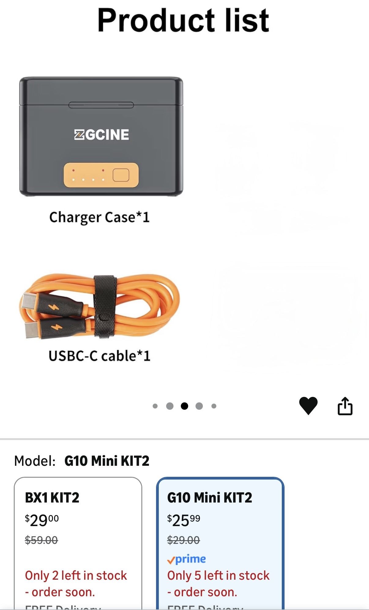 ZGCINE PS-G10 Mini Built in Rechargeable Battery Charger Case for GoPro Hero 10