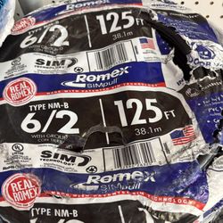 New Romex Wire 6/2 125ft