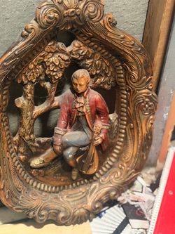Ornate Baroque Style Musician Wall Plaque
