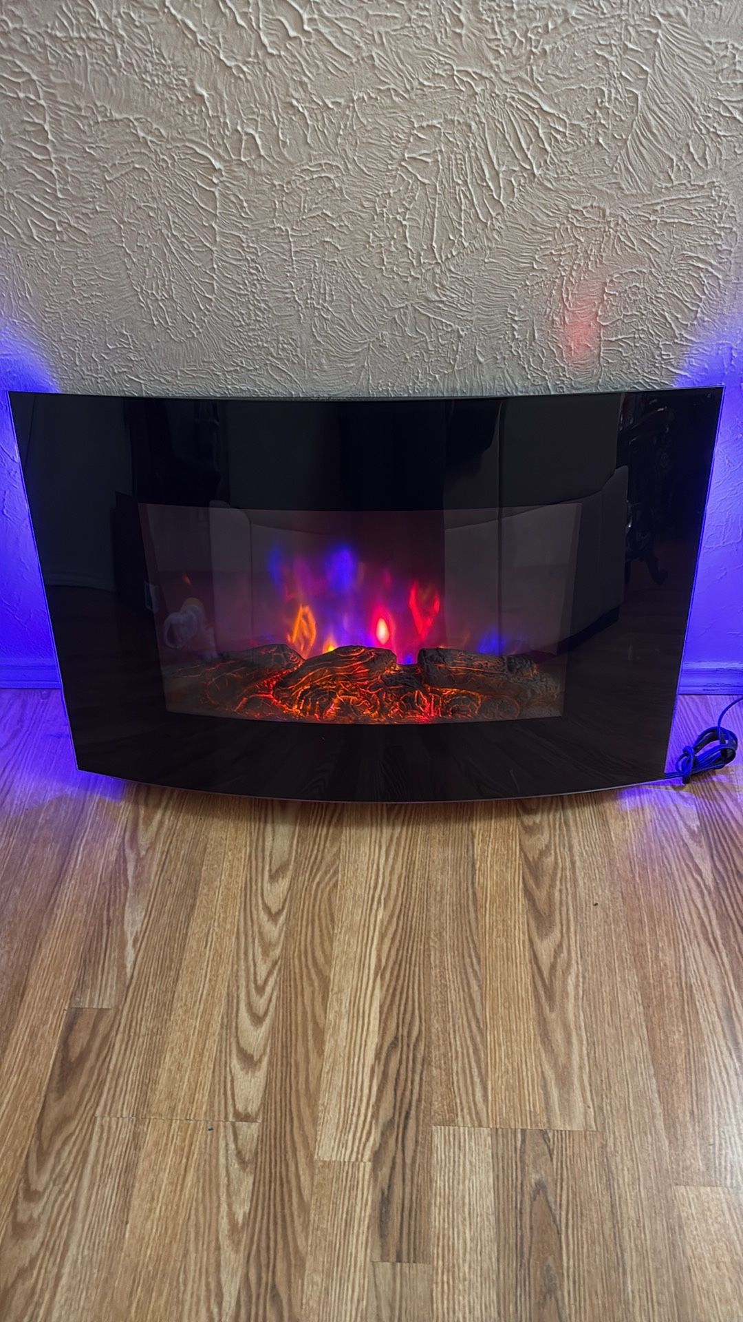Wall Mount Electric Fireplace Heater With Remote
