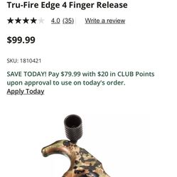 Trufire Edge 4 Thumb Release 