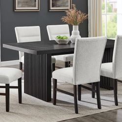 Seven Piece Dining Room Set, Table And Six Years