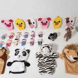 Hand Puppets & Finger Puppets Lot