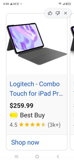 Logitech grey iPad 11inch combo touch