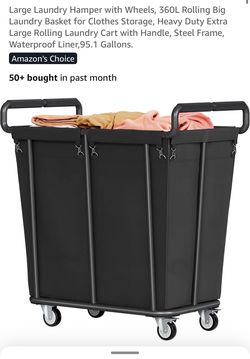 Laundry Cart Black