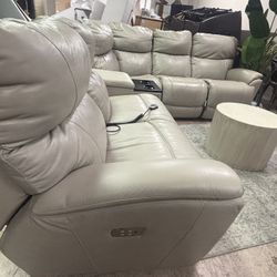 LA-Z-BOY AVA TOP GRAIN POWER RECLINER SECTIONAL, DELIVERY AVAILABLE 🚚