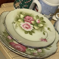 Left on Hand Painted China