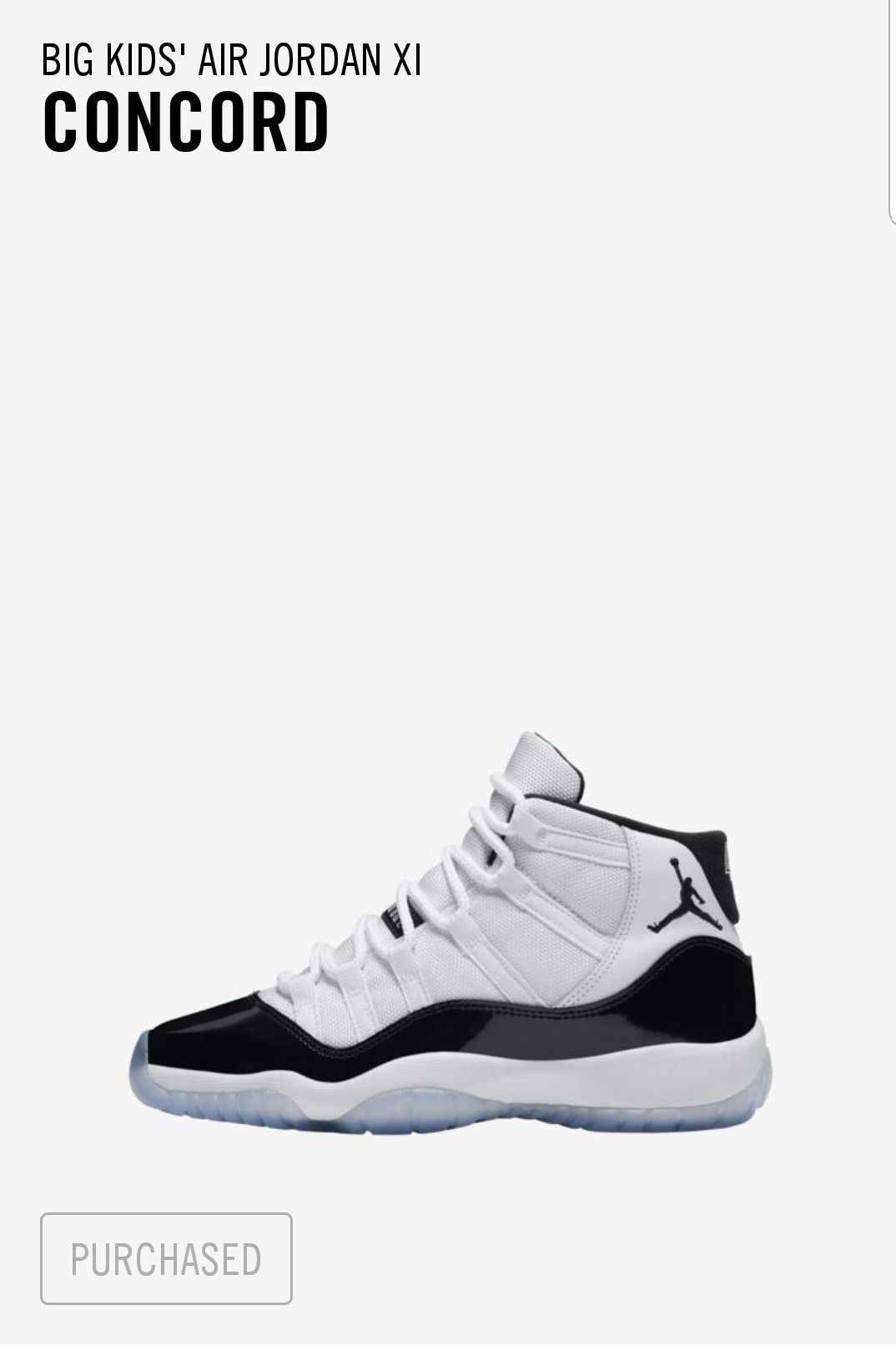 Nike Air Jordan 11 Concord GS Size 7 Brand New Sold Out