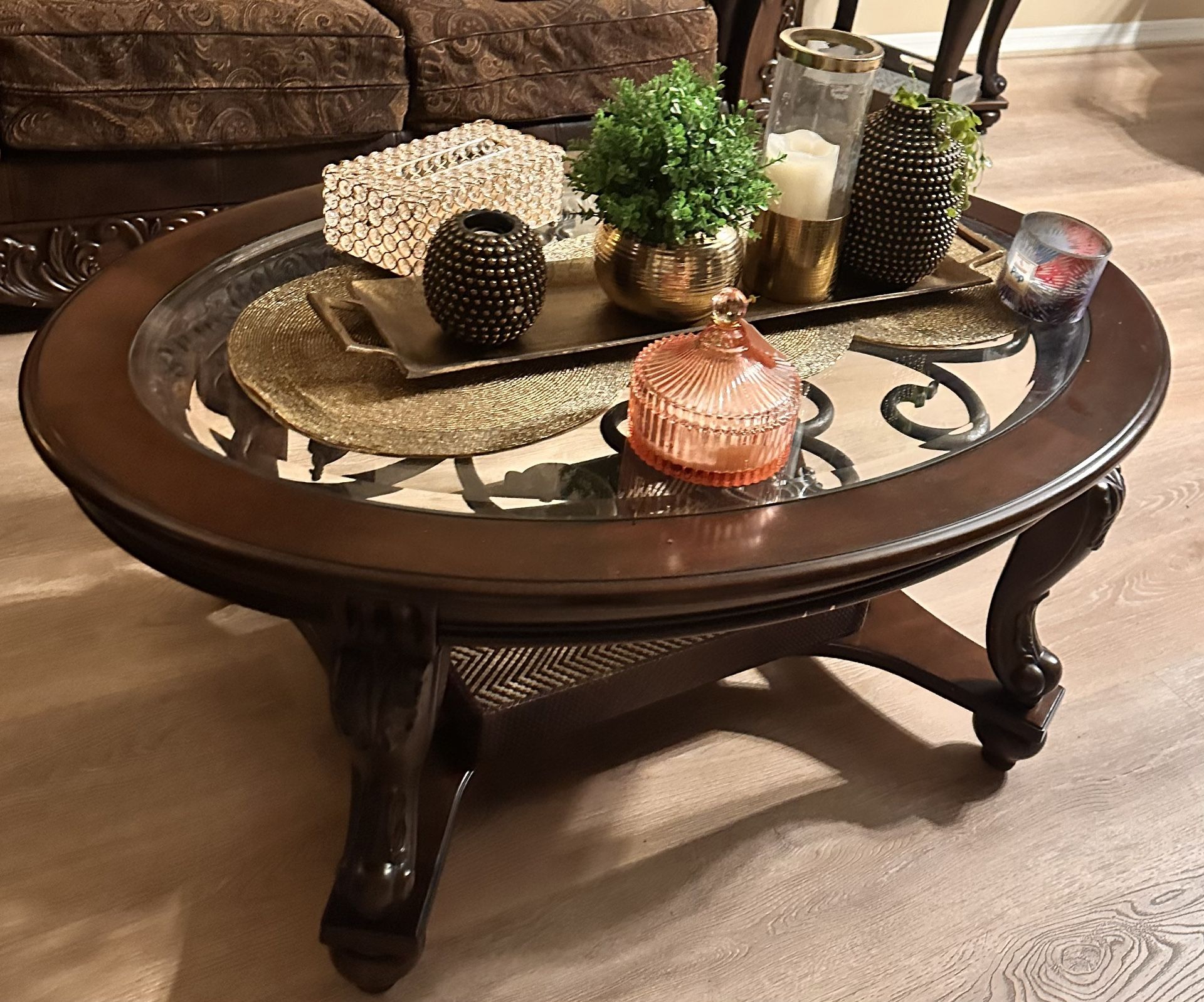 Ashley Coffee Table And Two Side Table