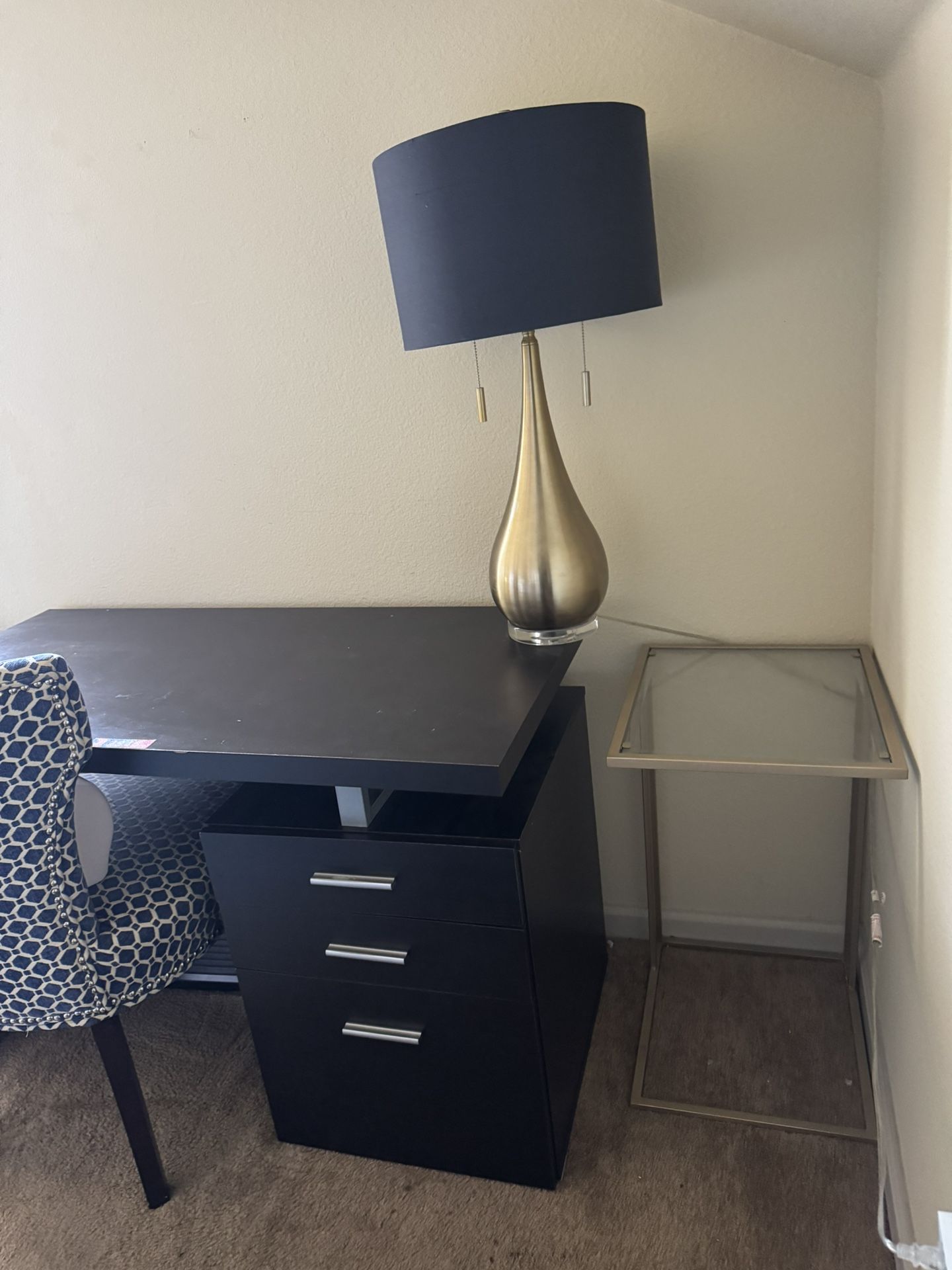 Dark brown office desk