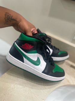 Green Toe ‘Mid’ Jordan 1s