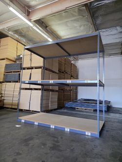 Stock Supply Shelves 96 in W x 48 in D Storage Racks Similar To Uline And Grainger Delivery Available