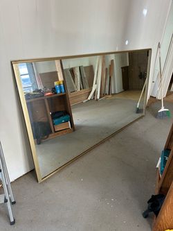 Large Wall Mirror with Gold Frame