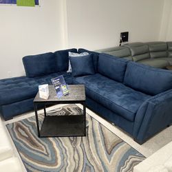 L Shaped Microfiber Sectional With Chaise 