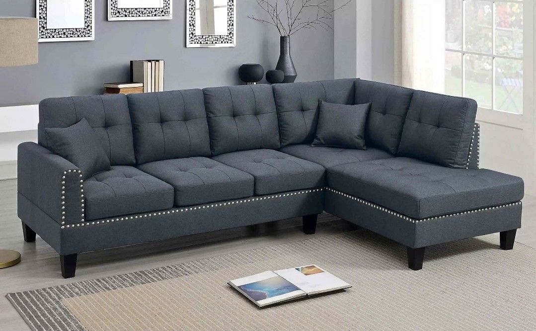 BRAND NEW 2PC SECTIONAL SOFA SET WITH ACCENT PILOWS INCLUDED $329