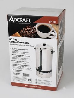 Adcraft CP-60 60 Cup Stainless Steel Coffee Percolator — $100