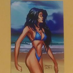 1996 Top Cow Cyber Force Summer CYBLADE Promo Promotional #P3 Bikini Art Comic Comics Vintage Collectible