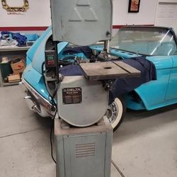 Delta 14" Band Saw Wood And Metal Cutting Bandsaw With Original Enclosed Stand